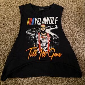 Black Graphic Tank Top